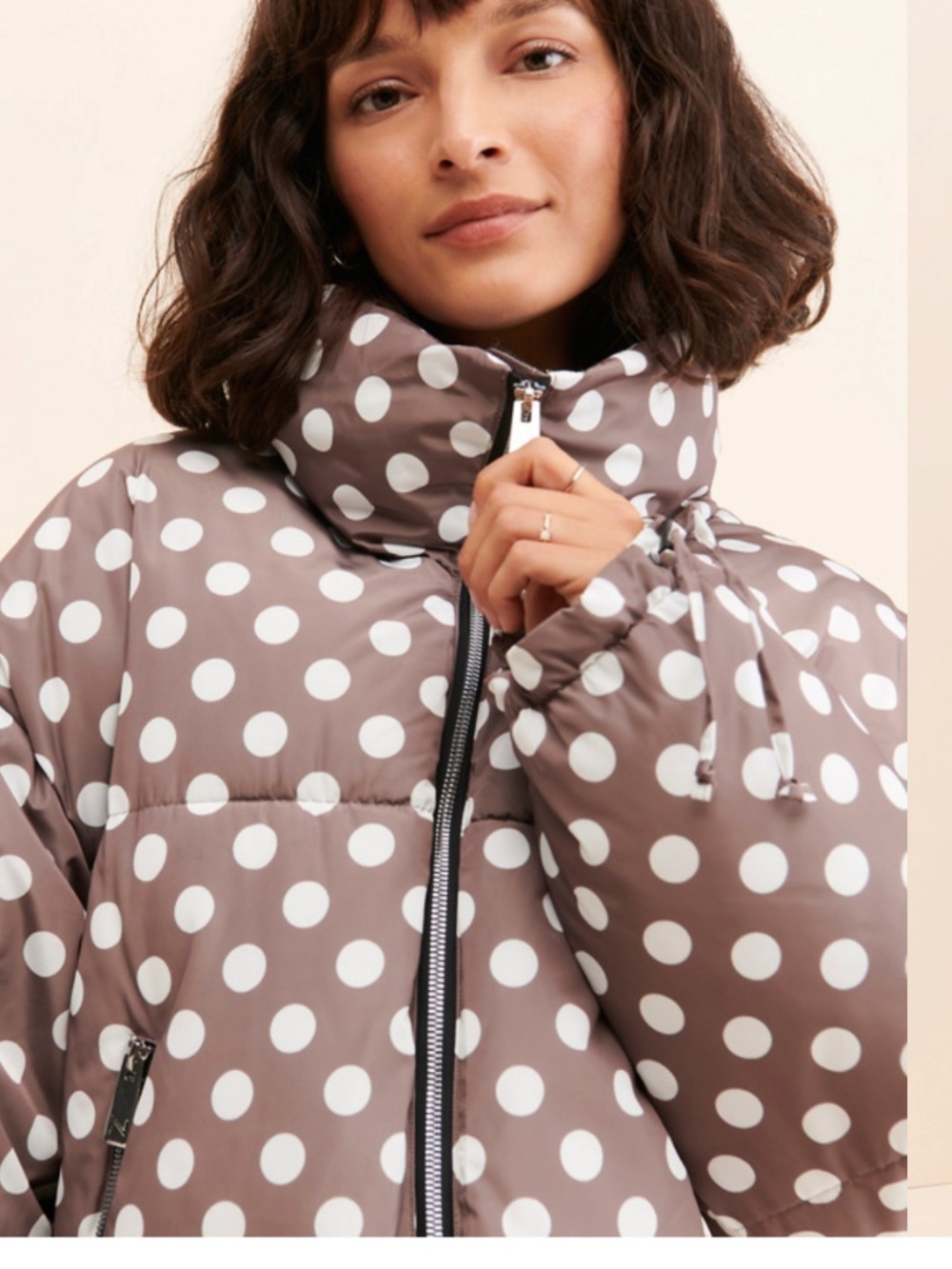 Noize XL Faika polka dot puffer coat jacket - Picture 2 of 9